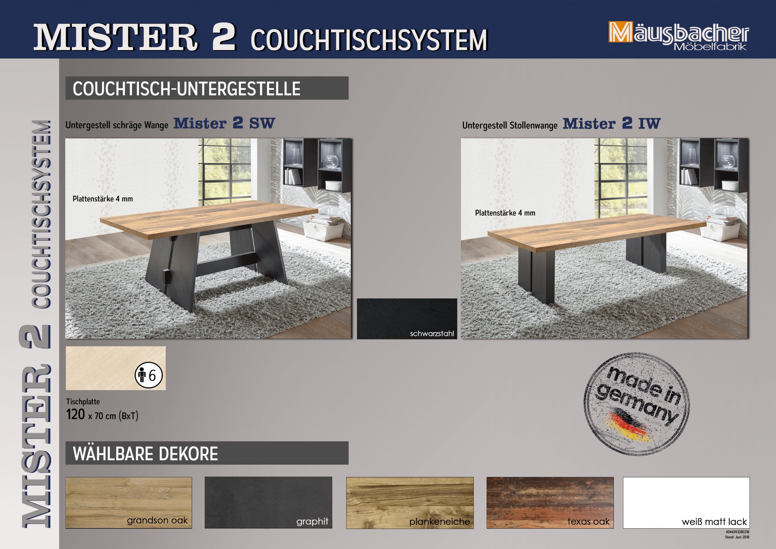 Couchtisch „Mister Lukas“ by More frei - Möbis and Mäusbacher Germany konfigurierbar in - made «